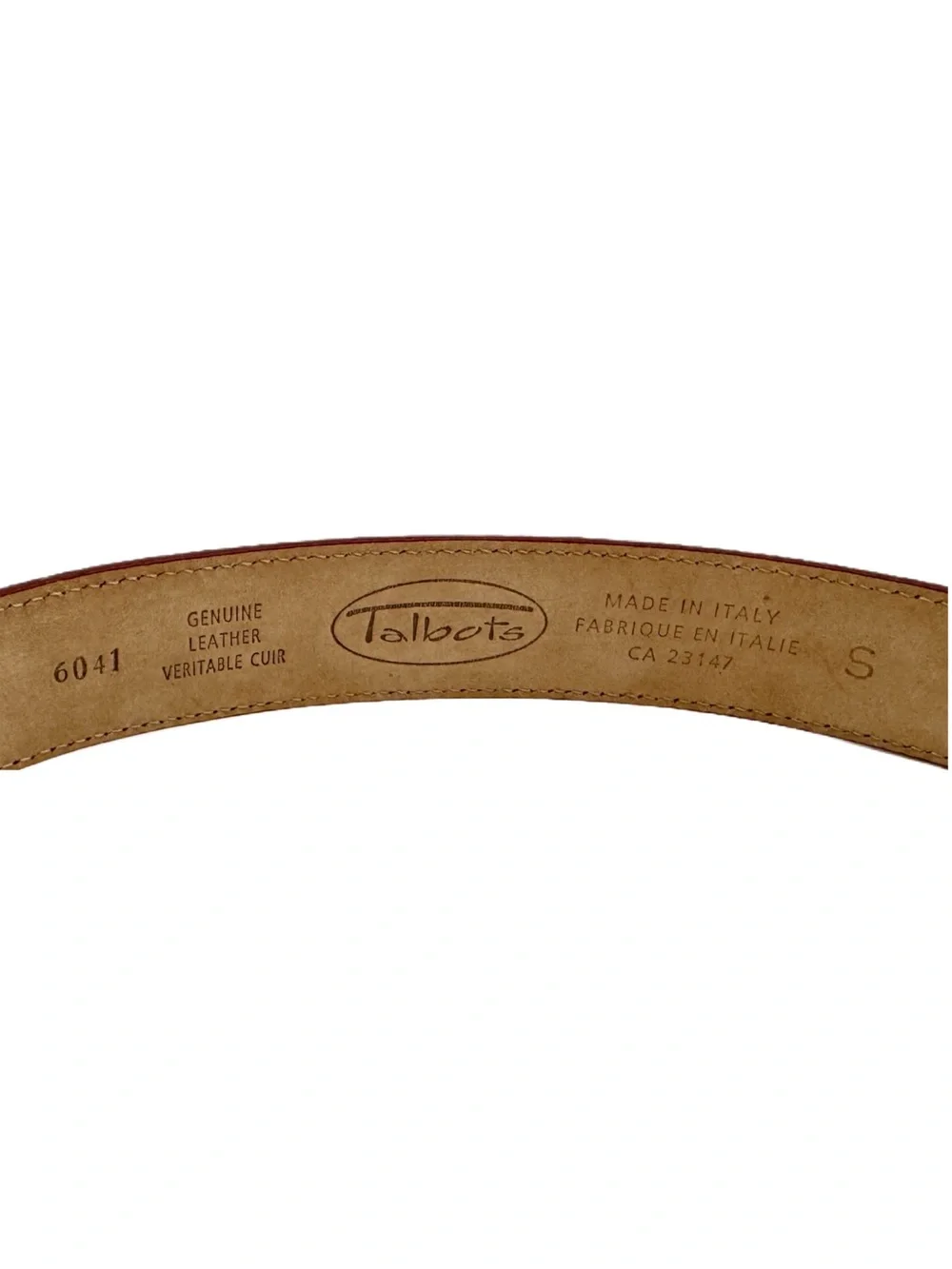 Talbots Red Leather Belt S